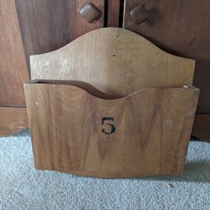 Vintage wooden mail slot